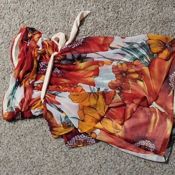 Arden B Strapless Floral Dress Small - Picture 6 of 6